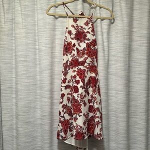 Floral Wedding Guest Dress - Open Back